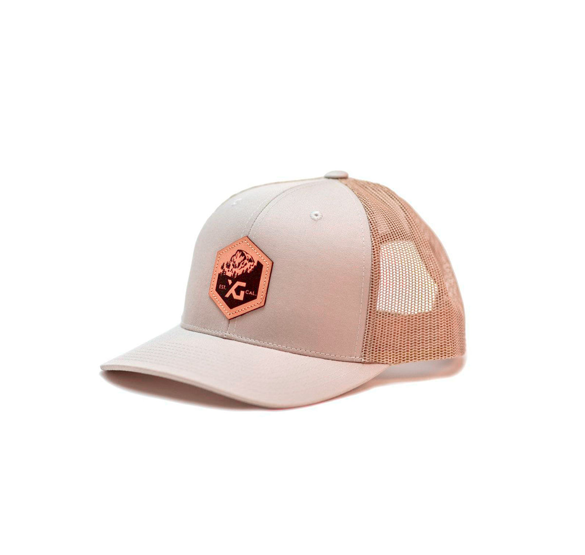 【GRAILZ】FORMAT TRUCKER MESH CAP [BEIGE] Trucker Leather Hex – XG Cargo