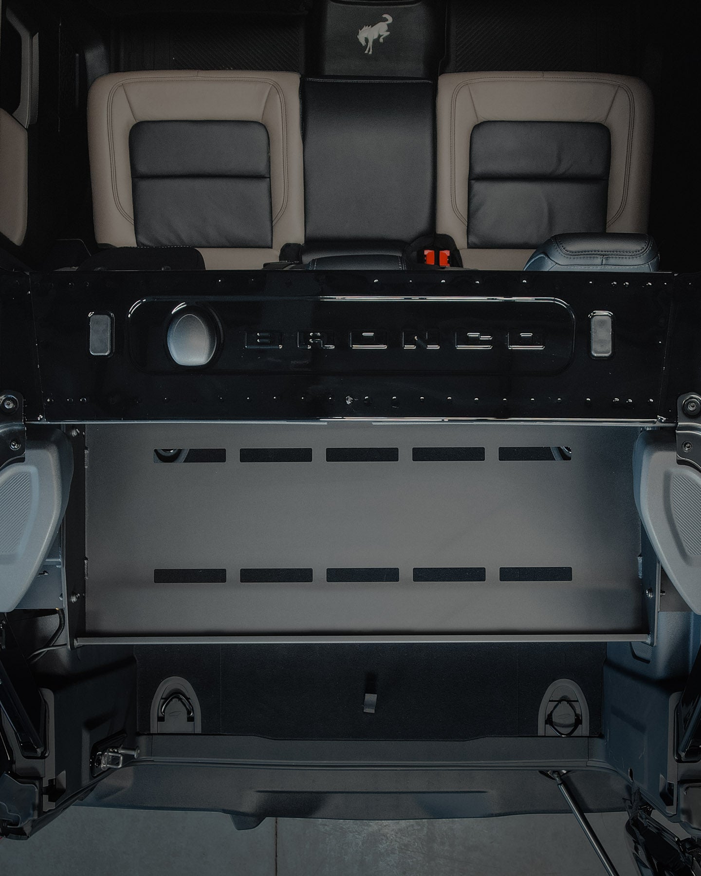 Platform A tray installed in the Ford Bronco