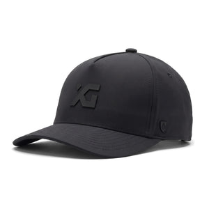 XG Cargo x Suay Apex Toasty Hat in Black, fleece-lined snapback, angled view