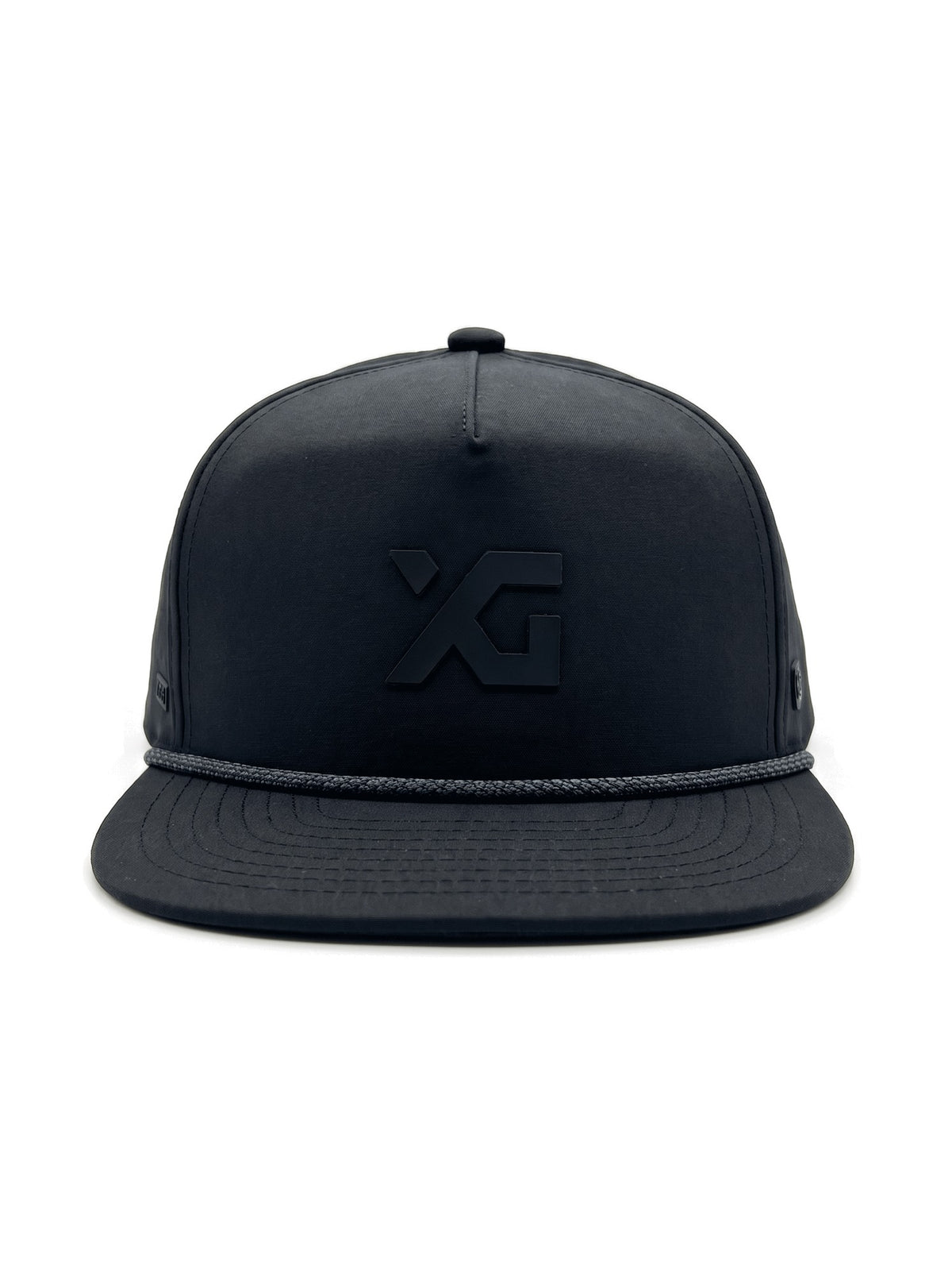 XG Cargo x Suay Drift Hat in Black, rope-brim snapback, front view
