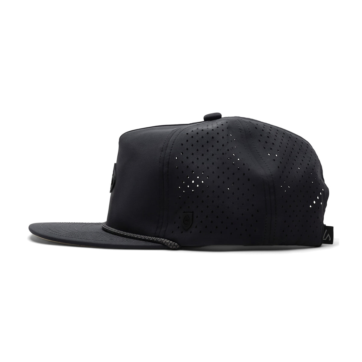 XG Cargo x Suay Drift Hat in Black, rope-brim snapback, side view